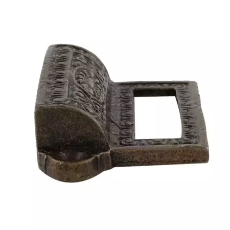 Antique Floral D Pull Iron Cabinet Handles
